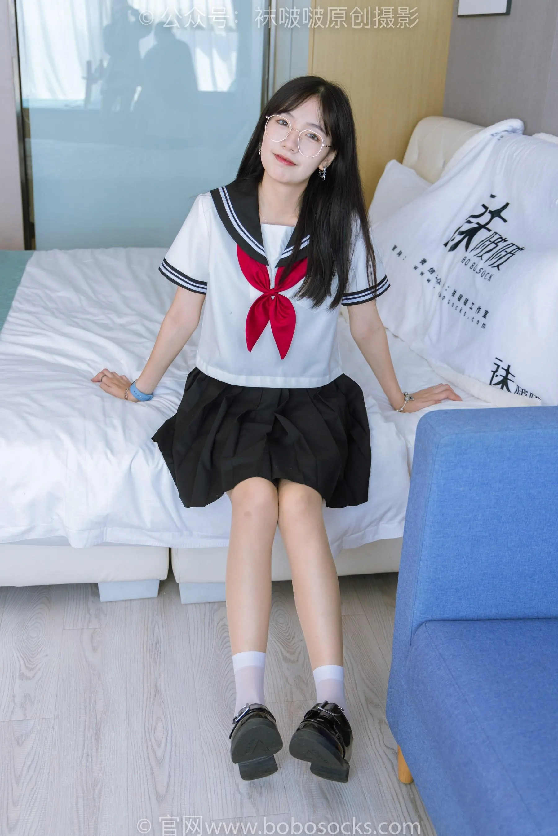 [BoBoSocks袜啵啵]NO.197 小甜豆-皮鞋、短白丝、肉丝、jk制服 [87P]插图6